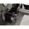 Mexen Orio armoire de salle de bain sous lavabo 60 cm avec plateau, 2 tiroirs, noir brillant - 91A10-06047-2-BFFC70