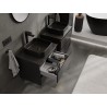 Mexen Orio armoire de salle de bain sous lavabo 60 cm avec plateau, 2 tiroirs, noir mat - 91A10-06047-2-BFFC71