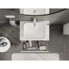 Mexen Orio meuble de salle de bain sous-vasque 70 cm avec plateau, 1 tiroir, blanc brillant - 91A10-07023-1-BFC00