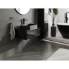 Mexen Orio meuble de salle de bain sous-lavabo 70 cm avec plan de travail, 1 tiroir, noir brillant - 91A10-07023-1-BFC70