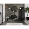 Mexen Orio meuble de salle de bain sous-lavabo 70 cm avec plan de travail, 1 tiroir, noir brillant - 91A10-07023-1-BFC70