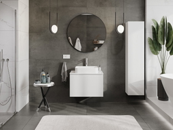 Mexen Orio meuble de salle de bains sous lavabo 70 cm avec plateau, 1 tiroir, blanc brillant - 91A10-07047-1-BFC00