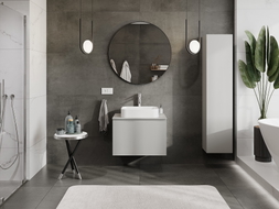 Mexen Orio armoire de salle de bain sous lavabo 70 cm avec plateau, 1 tiroir, gris mat - 91A10-07047-1-BFC62
