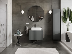 Mexen Orio meuble de salle de bain sous lavabo 70 cm avec plateau, 1 tiroir, graphite mat - 91A10-07047-1-BFC66
