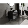 Mexen Orio meuble de salle de bain sous-lavabo 70 cm avec plateau, 1 tiroir, noir brillant - 91A10-07047-1-BFC70