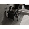 Mexen Orio meuble de salle de bain sous-lavabo 70 cm avec plateau, 1 tiroir, noir brillant - 91A10-07047-1-BFC70