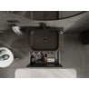 Mexen Orio meuble de salle de bain sous-vasque 70 cm avec plateau, 1 tiroir, noir mat - 91A10-07047-1-BFC71