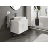 Mexen Orio armoire de salle de bain sous-lavabo 70 cm avec plateau, 2 tiroirs, blanc brillant - 91A10-07047-2-BFFC00