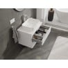 Mexen Orio armoire de salle de bain sous-lavabo 70 cm avec plateau, 2 tiroirs, blanc brillant - 91A10-07047-2-BFFC00