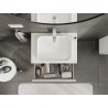 Mexen Orio meuble de salle de bains sous-lavabo 70 cm avec plateau, 2 tiroirs, blanc mat - 91A10-07047-2-BFFC01