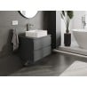 Mexen Orio armoire de salle de bain sous-lavabo 70 cm avec plateau, 2 tiroirs, graphite mat - 91A10-07047-2-BFFC66
