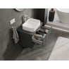 Mexen Orio armoire de salle de bain sous-lavabo 70 cm avec plateau, 2 tiroirs, graphite mat - 91A10-07047-2-BFFC66
