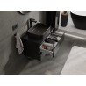 Mexen Orio meuble de salle de bains sous lavabo 70 cm avec plateau, 2 tiroirs, noir brillant - 91A10-07047-2-BFFC70
