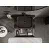 Mexen Orio meuble de salle de bains sous lavabo 70 cm avec plateau, 2 tiroirs, noir brillant - 91A10-07047-2-BFFC70