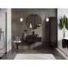 Mexen Orio armoire de salle de bain sous lavabo 80 cm avec plateau, 1 tiroir, noir brillant - 91A10-08023-1-BFC70