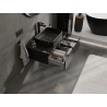 Mexen Orio armoire de salle de bain sous lavabo 80 cm avec plateau, 1 tiroir, noir brillant - 91A10-08023-1-BFC70