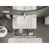 Mexen Orio meuble de salle de bains sous-lavabo 80 cm avec plateau, 2 tiroirs, blanc brillant - 91A10-08047-2-BFFC00