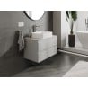 Mexen Orio meuble de salle de bain sous lavabo 80 cm avec plateau, 2 tiroirs, gris mat - 91A10-08047-2-BFFC62