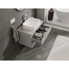 Mexen Orio meuble de salle de bain sous lavabo 80 cm avec plateau, 2 tiroirs, gris mat - 91A10-08047-2-BFFC62