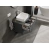 Mexen Orio meuble de salle de bains sous-lavabo 80 cm avec plateau, 2 tiroirs, graphite mat - 91A10-08047-2-BFFC66