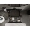 Mexen Orio armoire de salle de bain sous-lavabo 80 cm avec plan, 2 tiroirs, noir brillant - 91A10-08047-2-BFFC70