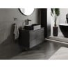 Mexen Orio armoire de salle de bains sous-lavabo 80 cm avec plateau, 2 tiroirs, noir mat - 91A10-08047-2-BFFC71