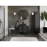 Mexen Orio armoire de salle de bains sous-lavabo 80 cm avec plateau, 2 tiroirs, noir mat - 91A10-08047-2-BFFC71