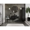 Mexen Orio armoire de salle de bain sous-lavabo 90 cm avec plateau, 1 tiroir, noir brillant - 91A10-09023-1-BFC70