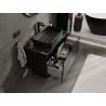 Mexen Orio meuble de salle de bain sous-lavabo 90 cm avec plateau, 1 tiroir, noir brillant - 91A10-09047-1-BFC70