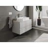 Mexen Orio meuble de salle de bains sous lavabo 90 cm avec plateau, 2 tiroirs, gris mat - 91A10-09047-2-BFFC62