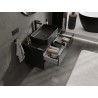 Mexen Orio meuble de salle de bain sous-vasque 90 cm avec plateau, 2 tiroirs, noir brillant - 91A10-09047-2-BFFC70