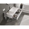Mexen Orio armoire de salle de bain sous lavabo 100 cm avec plan de travail, 1 tiroir, blanc brillant - 91A10-10023-1-BFC00