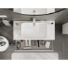 Mexen Orio armoire de salle de bain sous lavabo 100 cm avec plan de travail, 1 tiroir, blanc brillant - 91A10-10023-1-BFC00