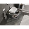 Mexen Orio meuble de salle de bain à poser sous lavabo 100 cm avec plateau, 1 tiroir, graphite mat - 91A10-10023-1-BFC66