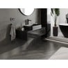 Mexen Orio armoire de salle de bain sous lavabo 100 cm avec plateau, 1 tiroir, noir brillant - 91A10-10023-1-BFC70