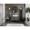 Mexen Orio meuble de salle de bain sous-lavabo 100 cm avec plateau, 1 tiroir, graphite mat - 91A10-10047-1-BFC66