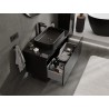 Mexen Orio meuble de salle de bain sous lavabo 100 cm avec plateau, 1 tiroir, noir brillant - 91A10-10047-1-BFC70