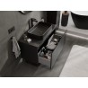 Mexen Orio meuble de salle de bain sous lavabo 100 cm avec plan, 1 tiroir, noir mat - 91A10-10047-1-BFC71