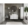 Mexen Orio meuble de salle de bain sous-lavabo 100 cm avec plateau, 2 tiroirs, blanc brillant - 91A10-10047-2-BFFC00