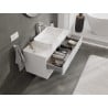 Mexen Orio meuble de salle de bain sous-lavabo 100 cm avec plateau, 2 tiroirs, blanc brillant - 91A10-10047-2-BFFC00