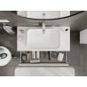 Mexen Orio meuble de salle de bain sous lavabo 100 cm avec plateau, 2 tiroirs, blanc mat - 91A10-10047-2-BFFC01