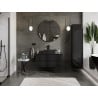 Mexen Orio meuble de salle de bain sous vasque 100 cm avec plateau, 2 tiroirs, noir brillant - 91A10-10047-2-BFFC70