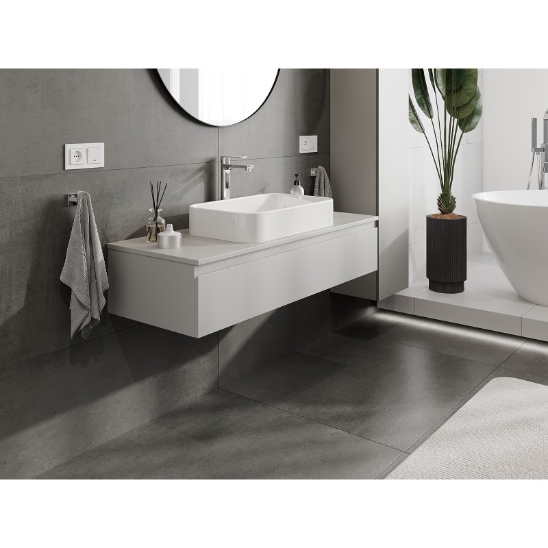 Mexen Orio armoire de salle de bain sous lavabo 120 cm avec dessus, 1 tiroir, gris mat - 91A10-12023-1-BFC62