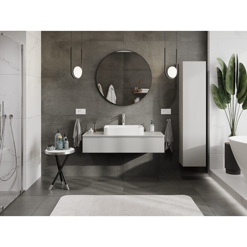 Mexen Orio armoire de salle de bain sous lavabo 120 cm avec dessus, 1 tiroir, gris mat - 91A10-12023-1-BFC62