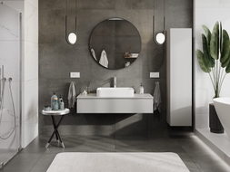 Mexen Orio armoire de salle de bain sous lavabo 120 cm avec dessus, 1 tiroir, gris mat - 91A10-12023-1-BFC62