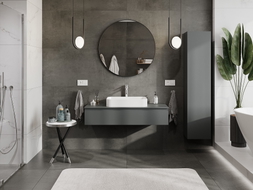 Mexen Orio meuble de salle de bain sous lavabo 120 cm avec plateau, 1 tiroir, graphite mat - 91A10-12023-1-BFC66