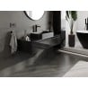 Mexen Orio meuble de salle de bain sous-vasque 120 cm avec plateau, 1 tiroir, noir brillant - 91A10-12023-1-BFC70