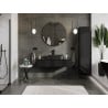 Mexen Orio meuble de salle de bain sous-vasque 120 cm avec plateau, 1 tiroir, noir brillant - 91A10-12023-1-BFC70