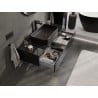 Mexen Orio meuble de salle de bain sous-vasque 120 cm avec plateau, 1 tiroir, noir brillant - 91A10-12023-1-BFC70