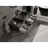 Mexen Orio meuble de salle de bains sous lavabo 120 cm avec plateau, 1 tiroir, noir mat - 91A10-12023-1-BFC71